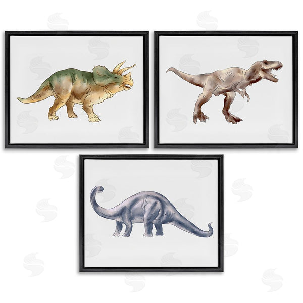 Stupell Industries Ziwei Li | Pre-Historic Dinosaurs Walking Wall Art