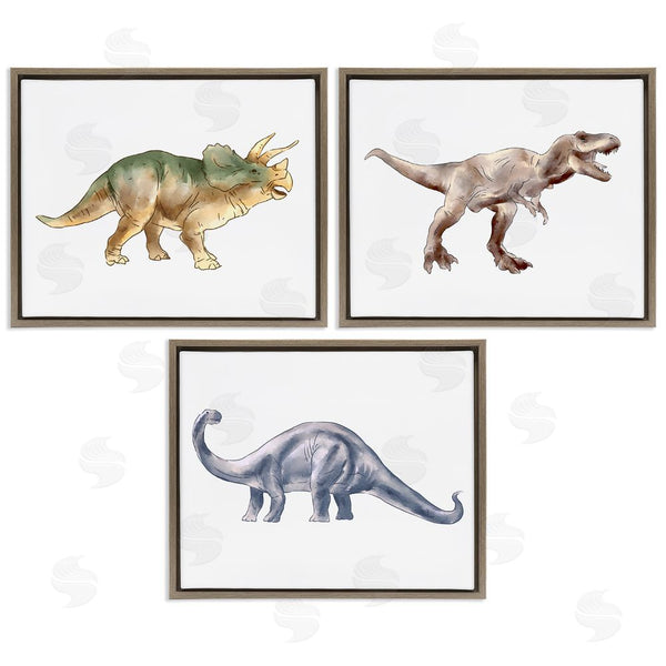 Stupell Industries Ziwei Li | Pre-Historic Dinosaurs Walking Wall Art