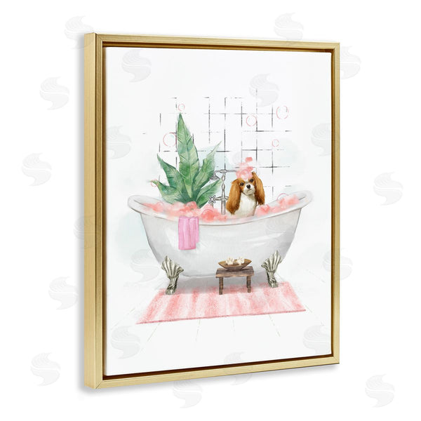 Stupell Industries Ziwei Li | Puppy In Bathtub Pastel