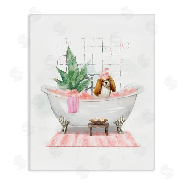 stupell industries Ziwei Li | Puppy in Bathtub Pastel