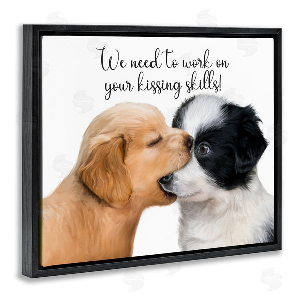 Stupell Industries Ziwei Li | Puppy Love Kissing Skills