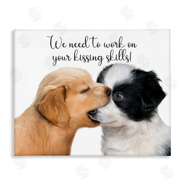 stupell industries Ziwei Li | Puppy Love Kissing Skills