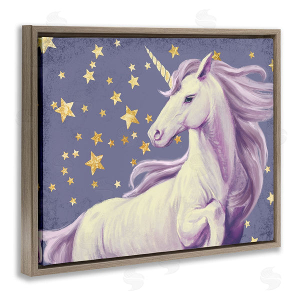 Stupell Industries Ziwei Li | Purple Unicorn In Starry Sky