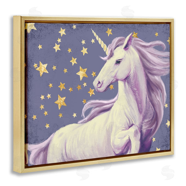Stupell Industries Ziwei Li | Purple Unicorn In Starry Sky