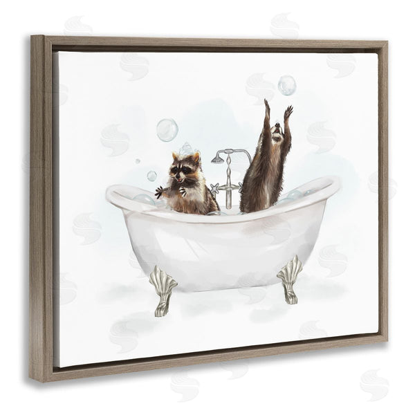 Stupell Industries Ziwei Li | Raccoons Catching Bubbles
