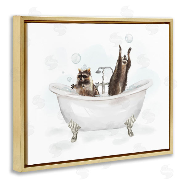 Stupell Industries Ziwei Li | Raccoons Catching Bubbles