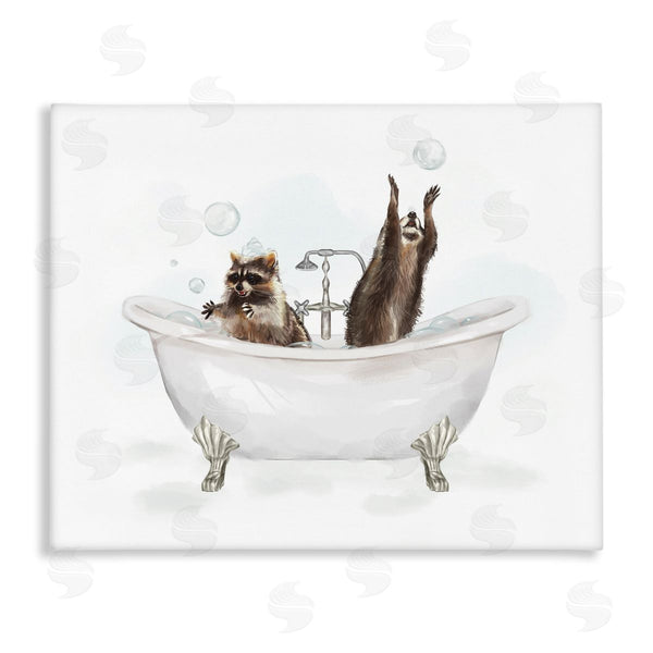 stupell industries Ziwei Li | Raccoons Catching Bubbles