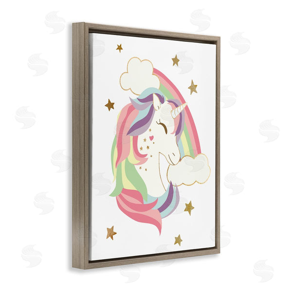 Stupell Industries Ziwei Li | Rainbow Unicorn With Stars
