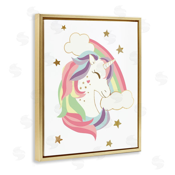 Stupell Industries Ziwei Li | Rainbow Unicorn With Stars