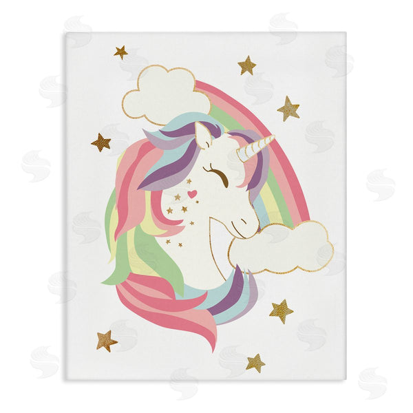 stupell industries Ziwei Li | Rainbow Unicorn with Stars