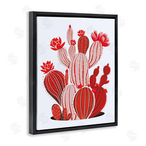 Stupell Industries Ziwei Li | Red Modern Cactus Plants Wall Art
