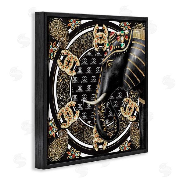 Stupell Industries Ziwei Li | Regal Elephant Safari Animal Glam Fashion Pattern Wall Art