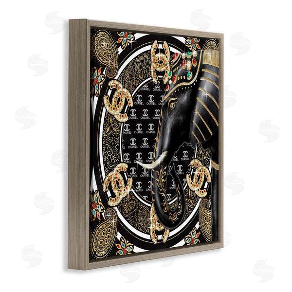 Stupell Industries Ziwei Li | Regal Elephant Safari Animal Glam Fashion Pattern Wall Art