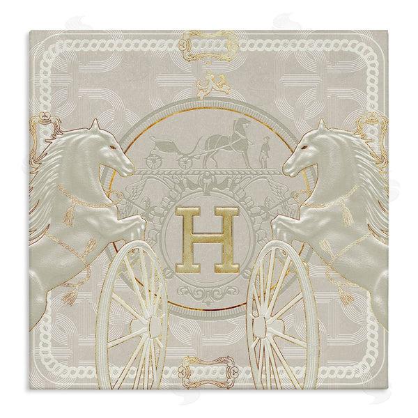 stupell industries Ziwei Li | Regal Horses Fashion Brand White Gold