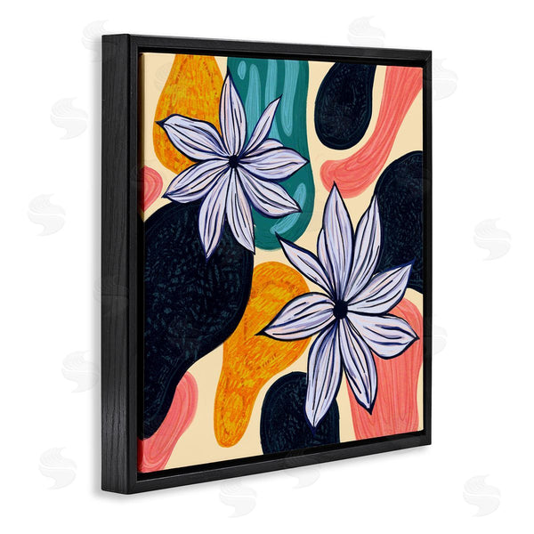 Stupell Industries Ziwei Li | Retro Floral Shapes Arrangement Wall Art