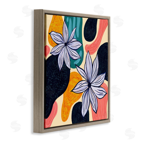Stupell Industries Ziwei Li | Retro Floral Shapes Arrangement Wall Art