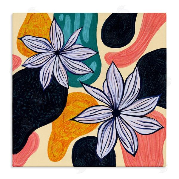 stupell industries Ziwei Li | Retro Floral Shapes Arrangement Wall Art