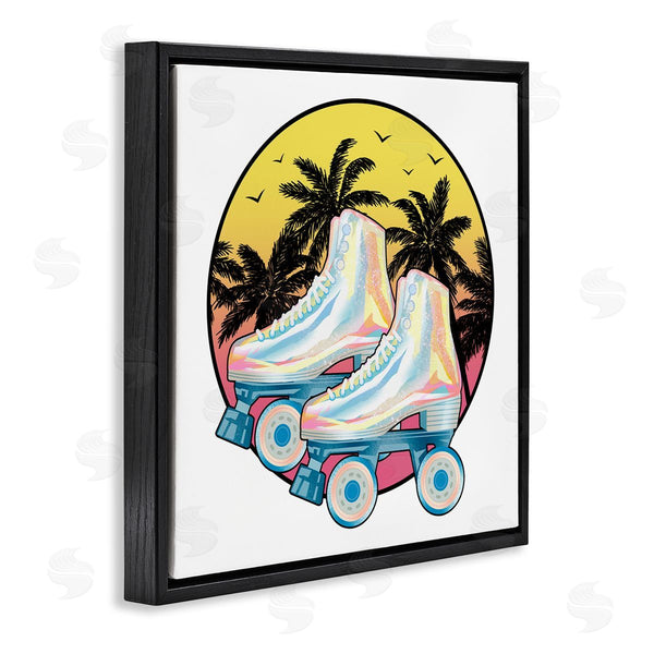 Stupell Industries Ziwei Li | Retro Tropical Summer Sky Vintage Roller Skating Derby Wall Art