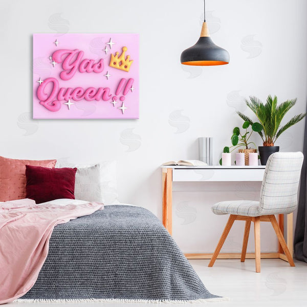 Stupell Industries Ziwei Li | Retro Yas Queen Wall Art