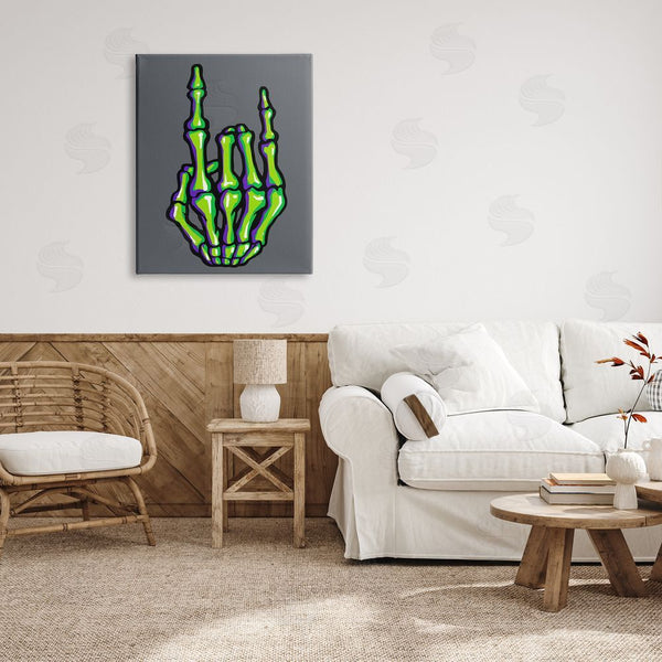Stupell Industries Ziwei Li | Rock On Skeleton Hand Wall Art