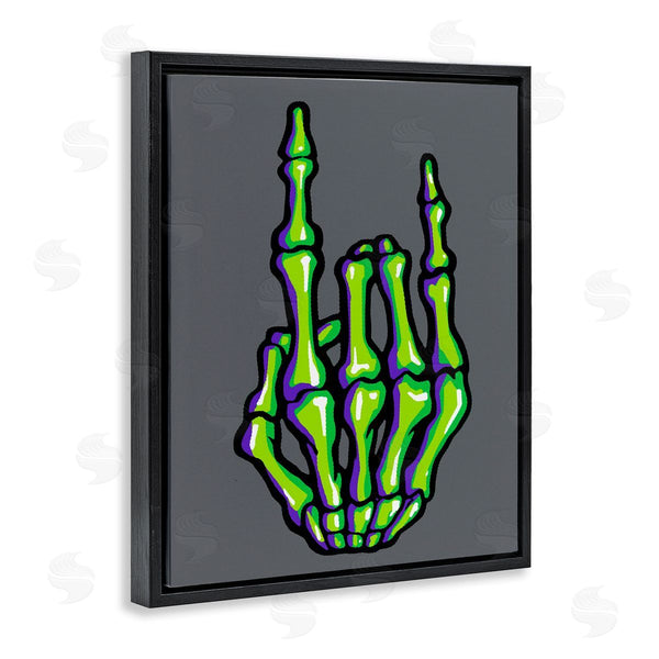 Stupell Industries Ziwei Li | Rock On Skeleton Hand Wall Art