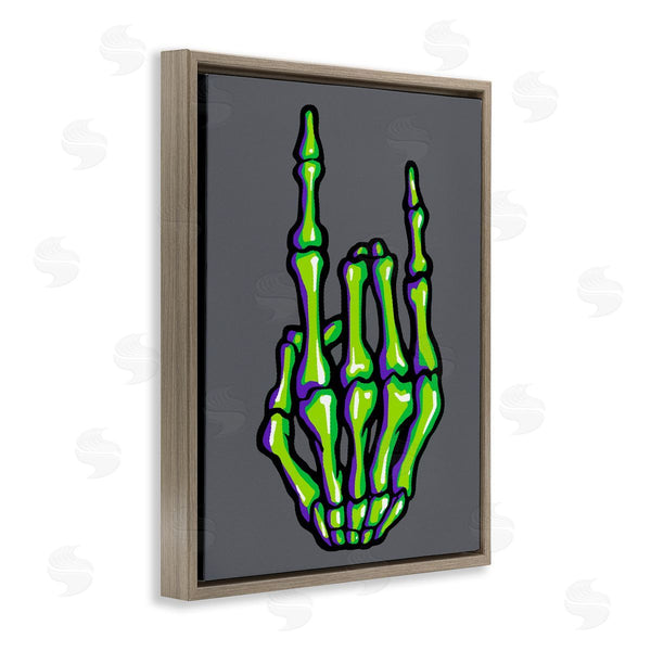 Stupell Industries Ziwei Li | Rock On Skeleton Hand Wall Art