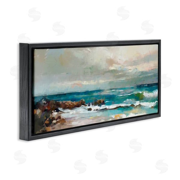 Stupell Industries Ziwei Li | Rocky Ocean Waves Wall Art