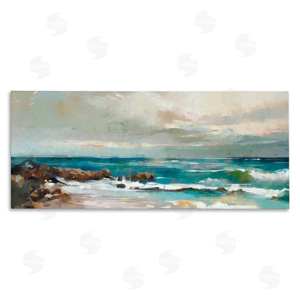 stupell industries Ziwei Li | Rocky Ocean Waves Wall Art
