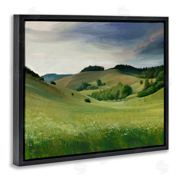 Stupell Industries Ziwei Li | Rolling Country Hills Green Rural Meadow Fields Wall Art
