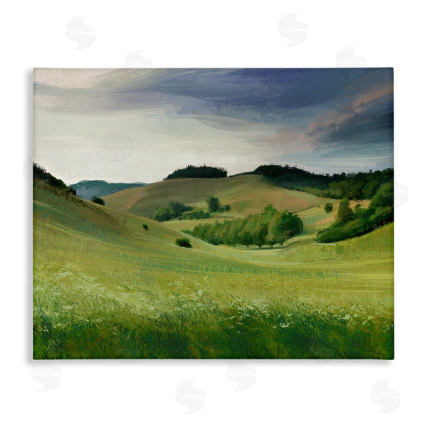 stupell industries Ziwei Li | Rolling Country Hills Green Rural Meadow Fields Wall Art