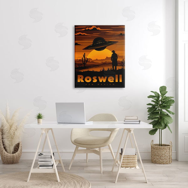 Stupell Industries Ziwei Li | Roswell NEW Mexico UFO Silhouette Wall Art