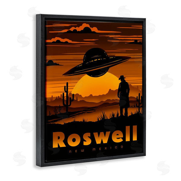 Stupell Industries Ziwei Li | Roswell NEW Mexico UFO Silhouette Wall Art
