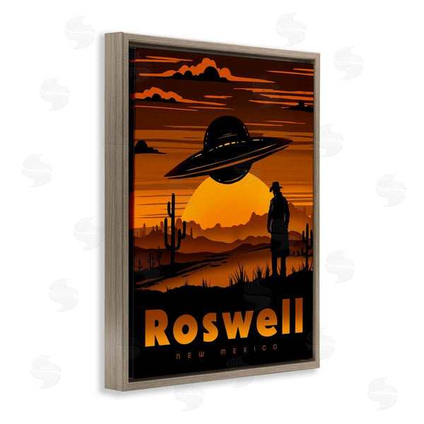 Stupell Industries Ziwei Li | Roswell NEW Mexico UFO Silhouette Wall Art
