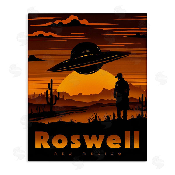 stupell industries Ziwei Li | Roswell NEW Mexico UFO Silhouette Wall Art