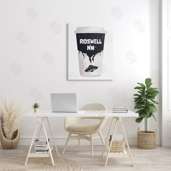Stupell Industries Ziwei Li | Roswell NM UFO Coffee Cup Wall Art