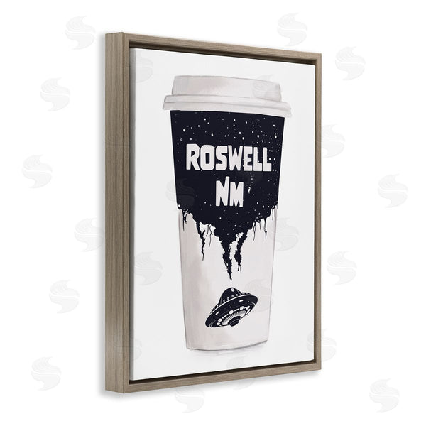 Stupell Industries Ziwei Li | Roswell NM UFO Coffee Cup Wall Art