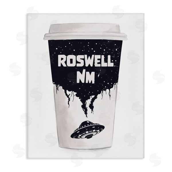 stupell industries Ziwei Li | Roswell NM UFO Coffee Cup Wall Art