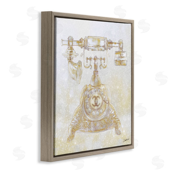 Stupell Industries Ziwei Li | Rotary Telephone Fashion Brand Wall Art