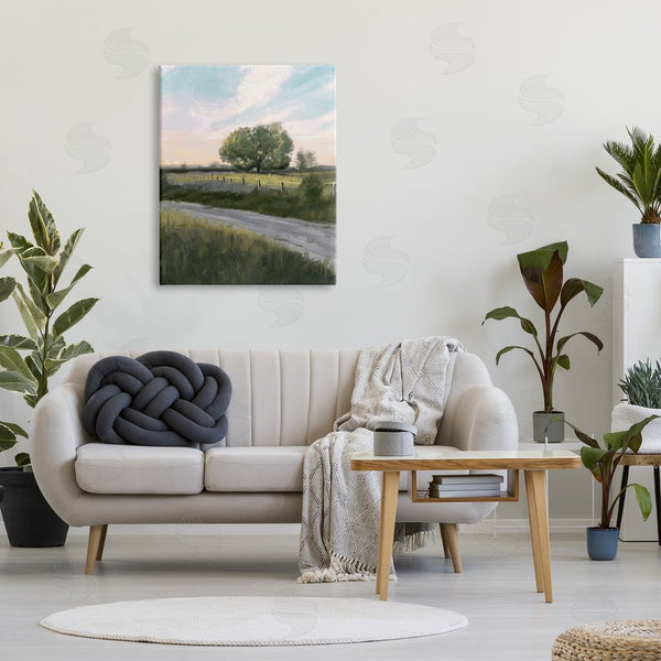 Stupell Industries Ziwei Li | Rural Grasslands Lone Country Tree Clear Sky Wall Art