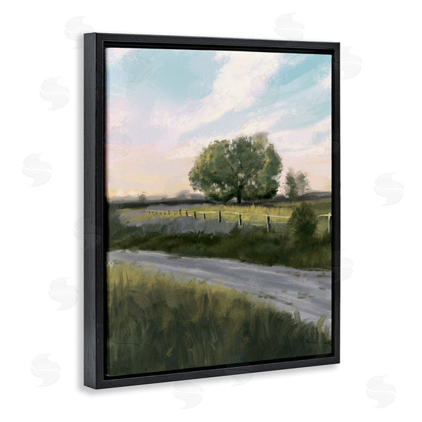 Stupell Industries Ziwei Li | Rural Grasslands Lone Country Tree Clear Sky Wall Art