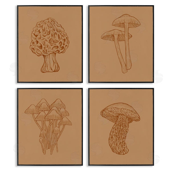 Stupell Industries Ziwei Li | Rustic Cottage Mushroom Sketches Wall Art