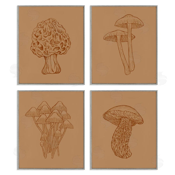 Stupell Industries Ziwei Li | Rustic Cottage Mushroom Sketches Wall Art