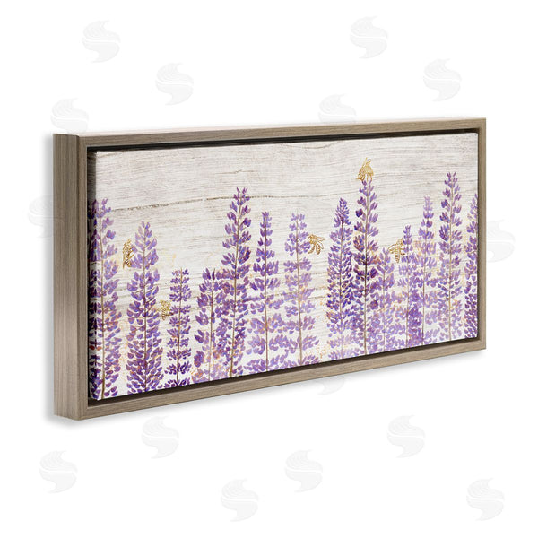 Stupell Industries Ziwei Li | Rustic Purple Lilacs & Bees Wall Art