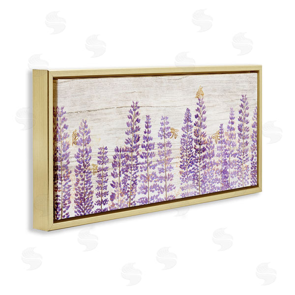 Stupell Industries Ziwei Li | Rustic Purple Lilacs & Bees Wall Art