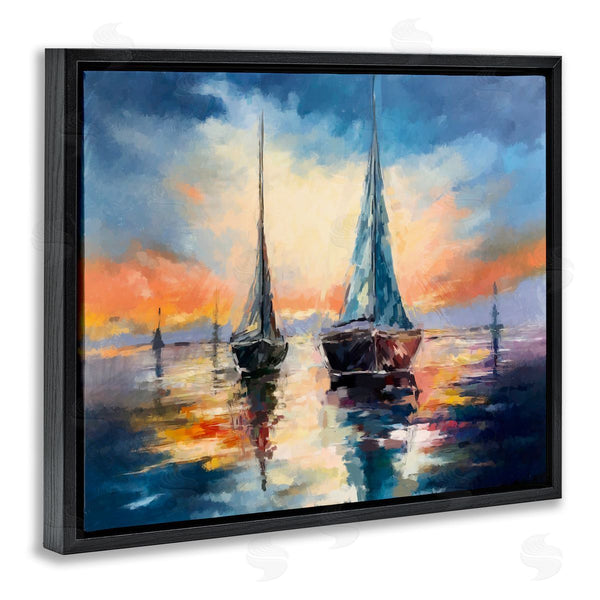 Stupell Industries Ziwei Li | Sailboats And Ocean Sunset Wall Art