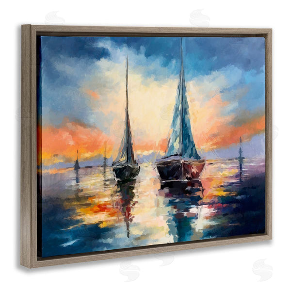 Stupell Industries Ziwei Li | Sailboats And Ocean Sunset Wall Art