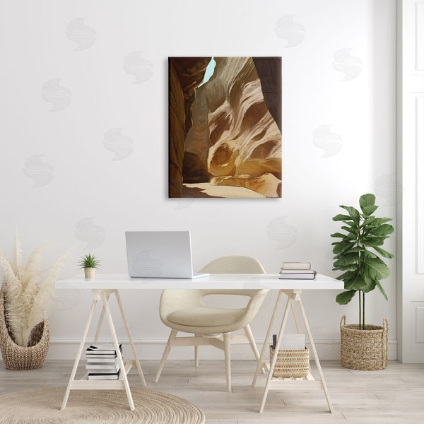 Stupell Industries Ziwei Li | Sandy Desert Cliffs Peaceful Arid Canyon Landscape Wall Art