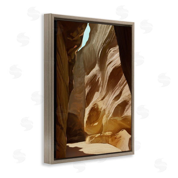 Stupell Industries Ziwei Li | Sandy Desert Cliffs Peaceful Arid Canyon Landscape Wall Art