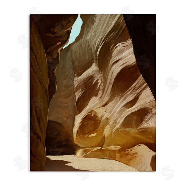 stupell industries Ziwei Li | Sandy Desert Cliffs Peaceful Arid Canyon Landscape Wall Art