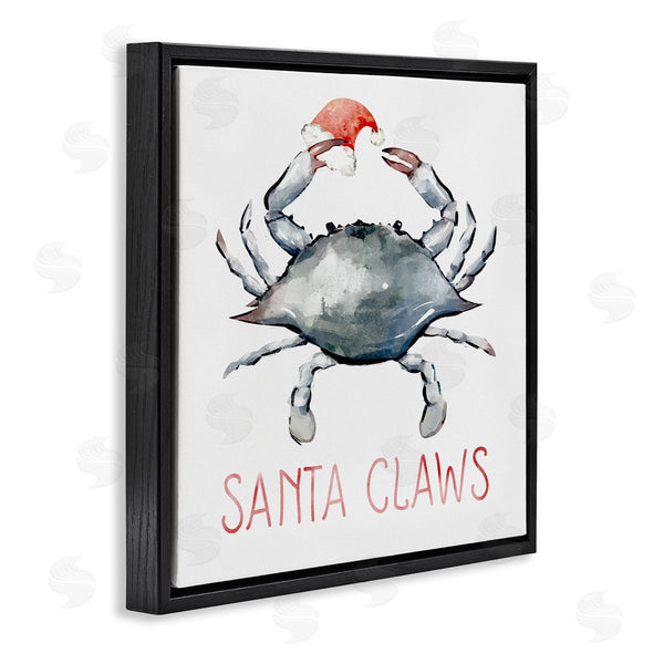 Stupell Industries Ziwei Li | Santa Claws Holiday Crab Wall Art